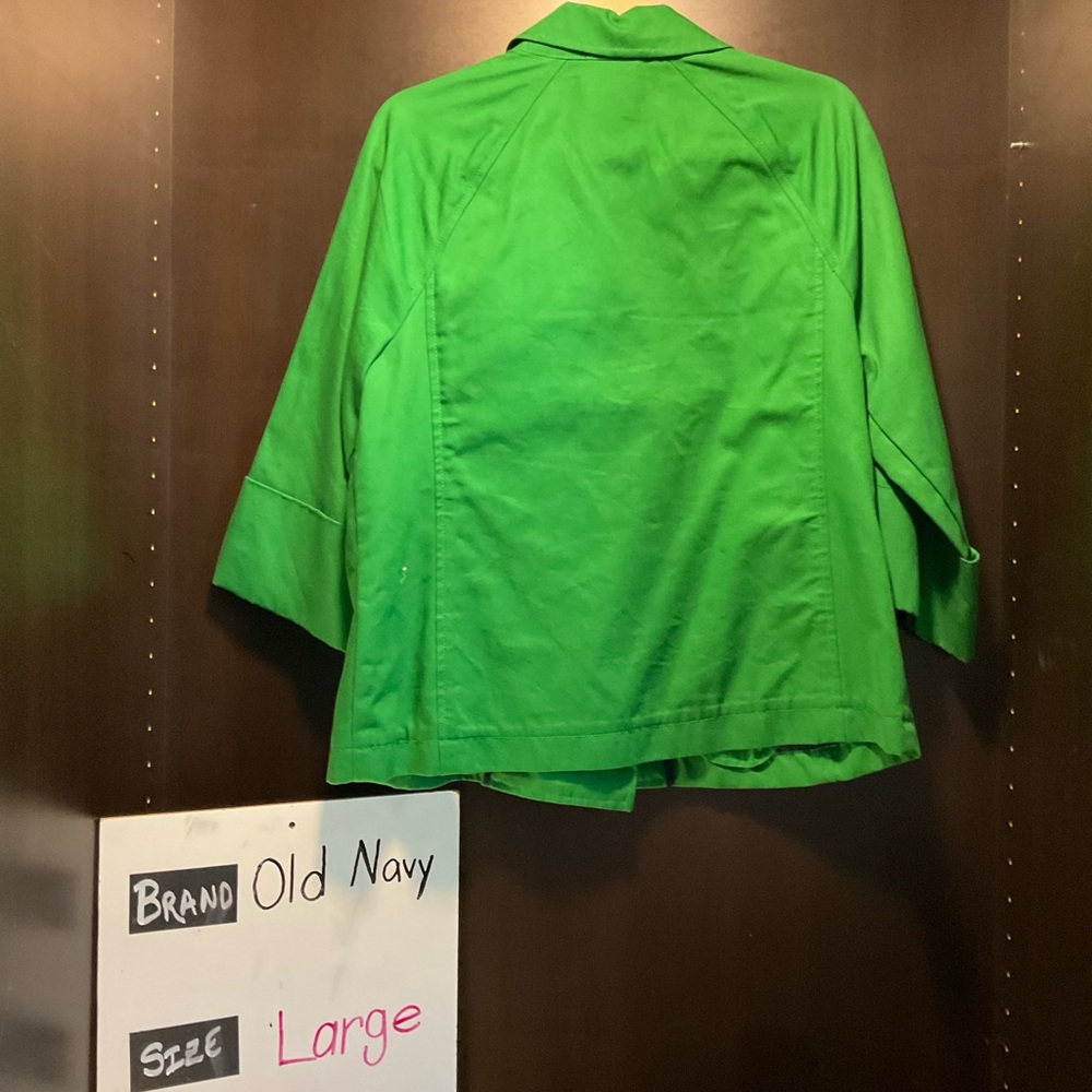 Old Navy Vibrant Green Outerwear - Picture 2 of 3